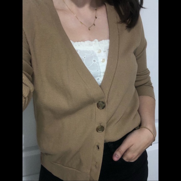 Brown Button Up Cardigan - Picture 2 of 4